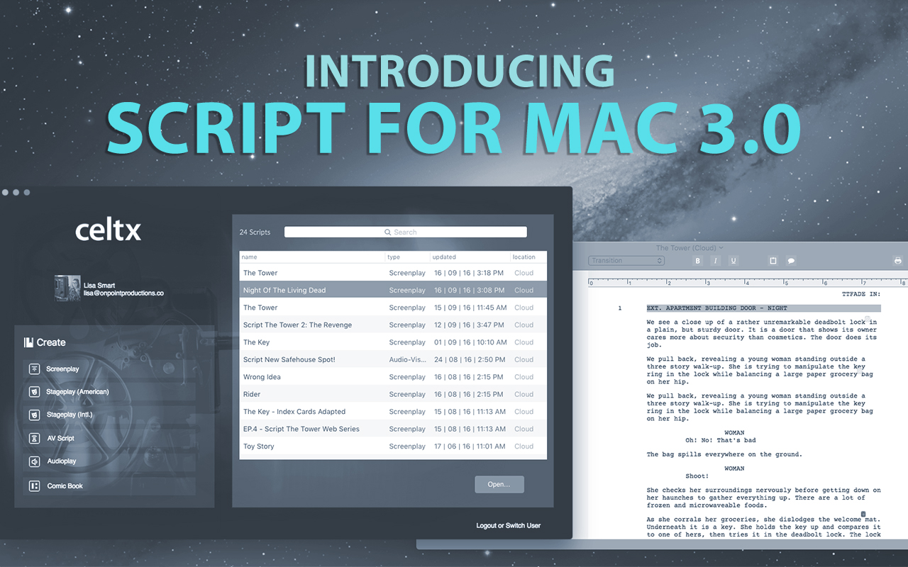 Celtx for mac download